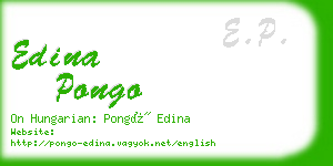 edina pongo business card